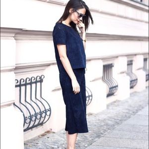 BNWT Zara 100% suede leather cut work top sz medium